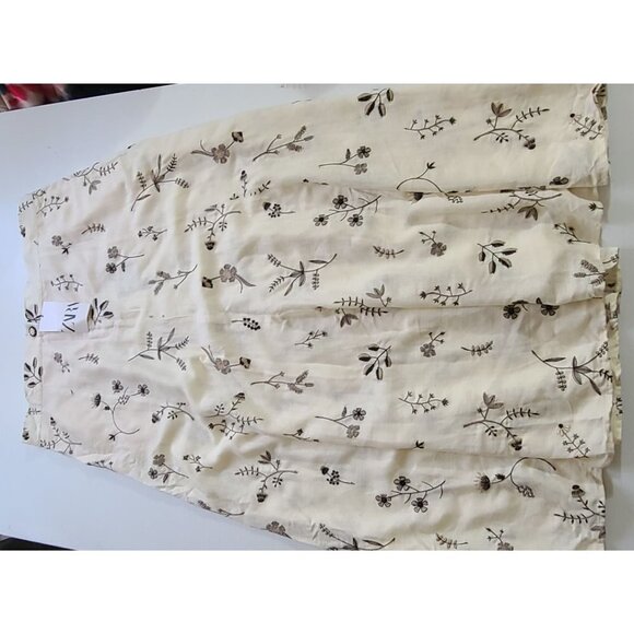 ZARA EMBROIDERED LINEN BLEND SKIRT ECRU SIZE XXL | 2731/093 - Picture 9 of 9